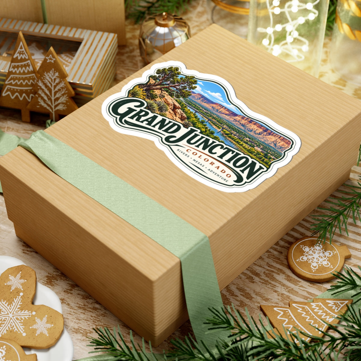 Grand Junction Colorado Scenic Sticker — Rivers, Mesas & Adventure Kiss-Cut Sticker