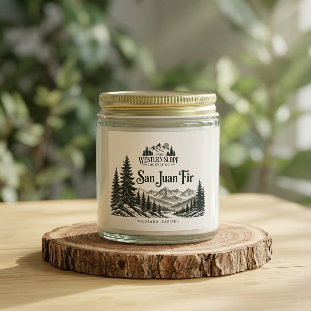 San Juan Fir — Fraser Fir Coconut-Apricot Wax Candle