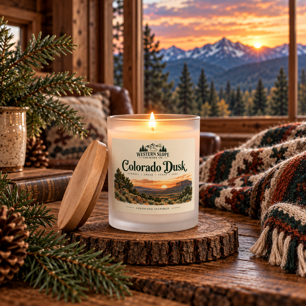 Colorado Dusk — Oakmoss & Amber Coconut-Soy Candle
