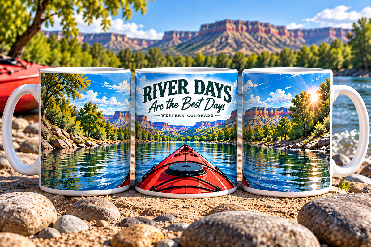 River Days Are the Best Days — Western Colorado Kayaking Mug (11oz, 15oz)