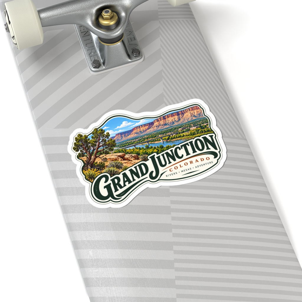 Grand Junction Colorado Scenic Sticker — Rivers, Mesas & Adventure Kiss-Cut Sticker