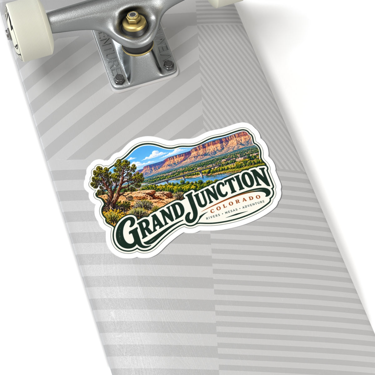 Grand Junction Colorado Scenic Sticker — Rivers, Mesas & Adventure Kiss-Cut Sticker