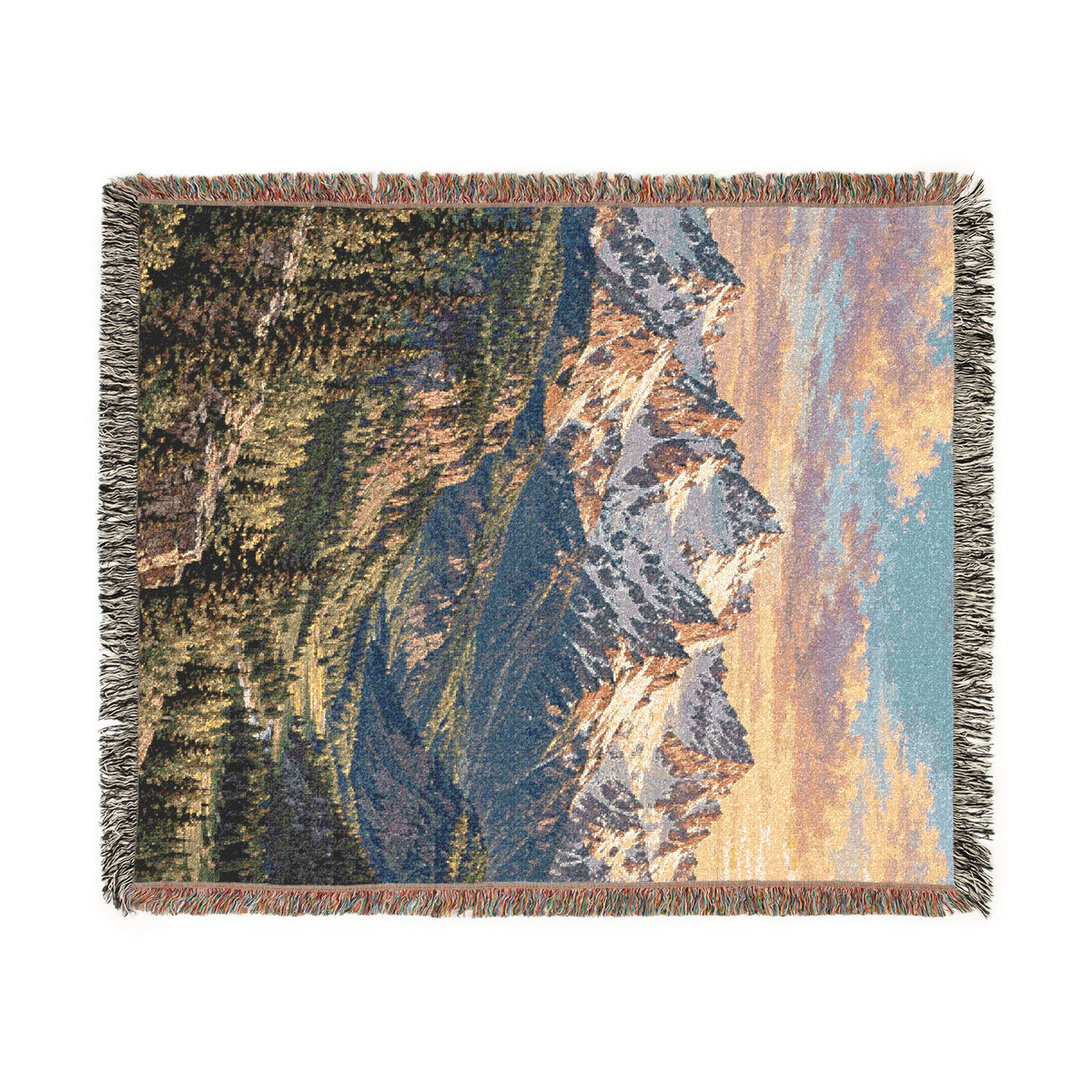 San Juan Mountains Colorado-Inspired Woven Blanket - Cozy Scenic Throw for Cabin, Living Room, Lodge Decor