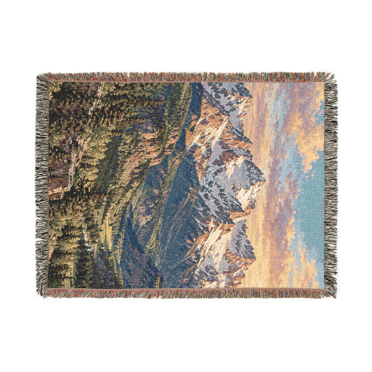 San Juan Mountains Colorado-Inspired Woven Blanket - Cozy Scenic Throw for Cabin, Living Room, Lodge Decor